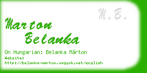 marton belanka business card